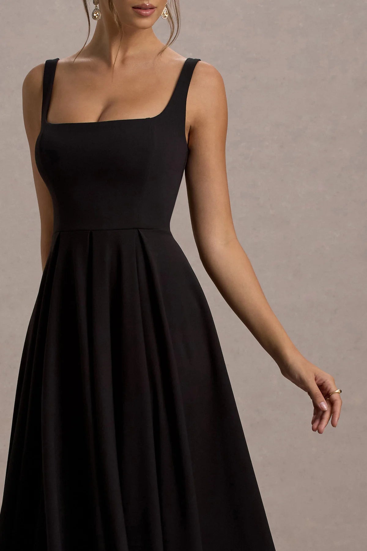 The Luma Midi Dress- Noir