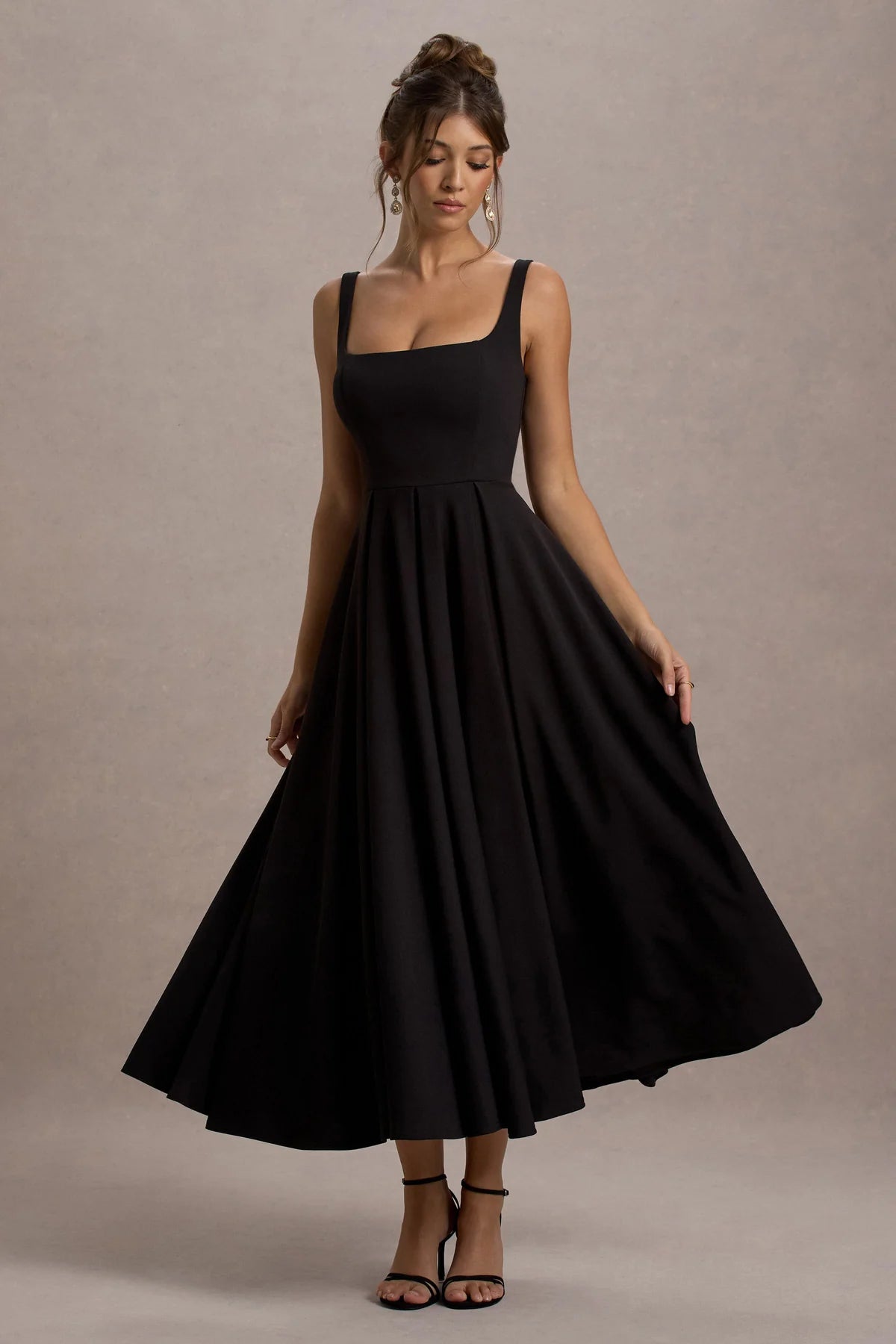 The Luma Midi Dress- Noir