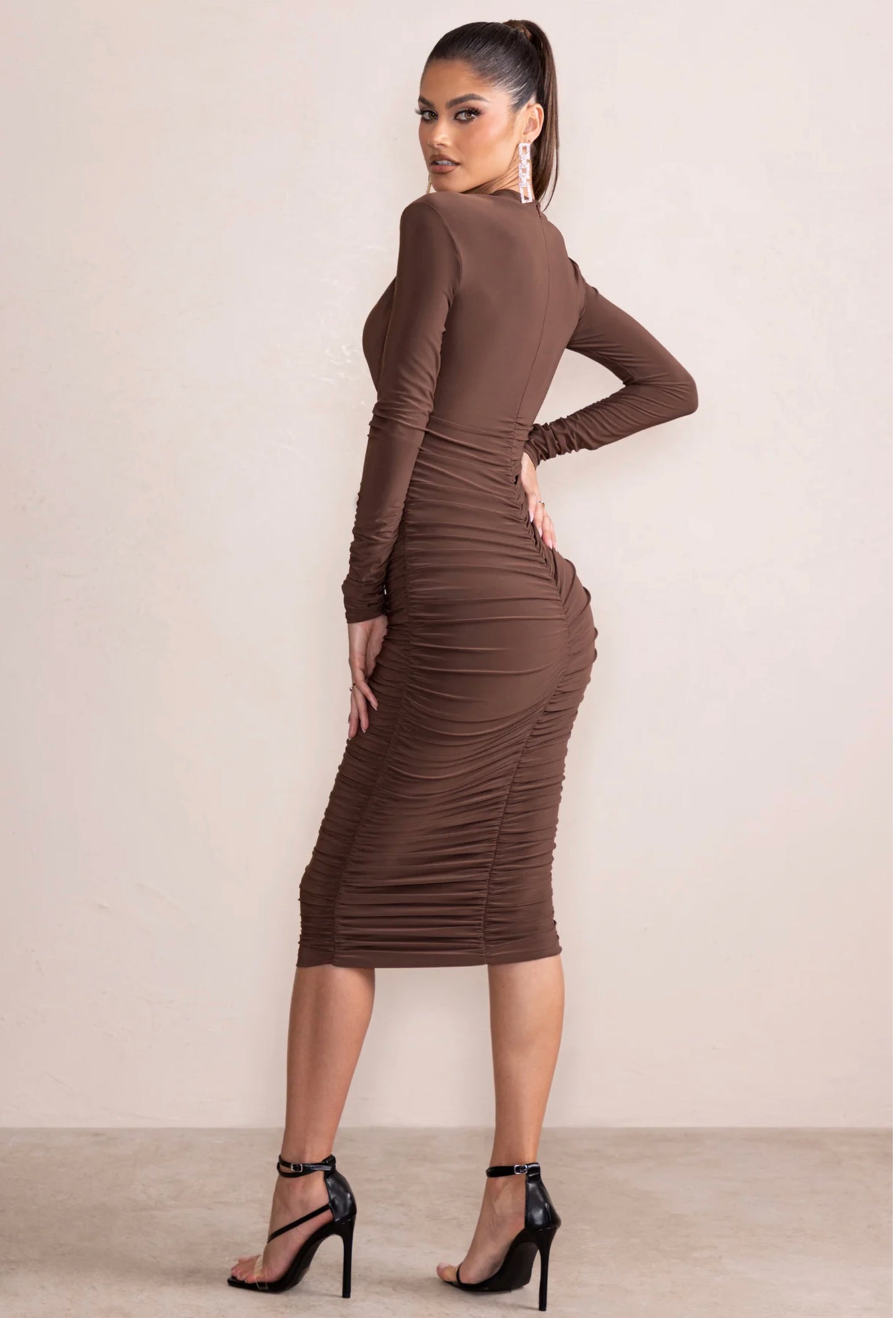 Mocha Mirage Cutout Midi