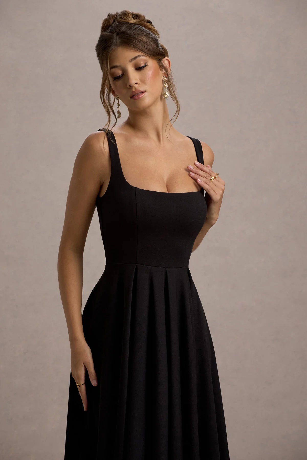 The Luma Midi Dress- Noir