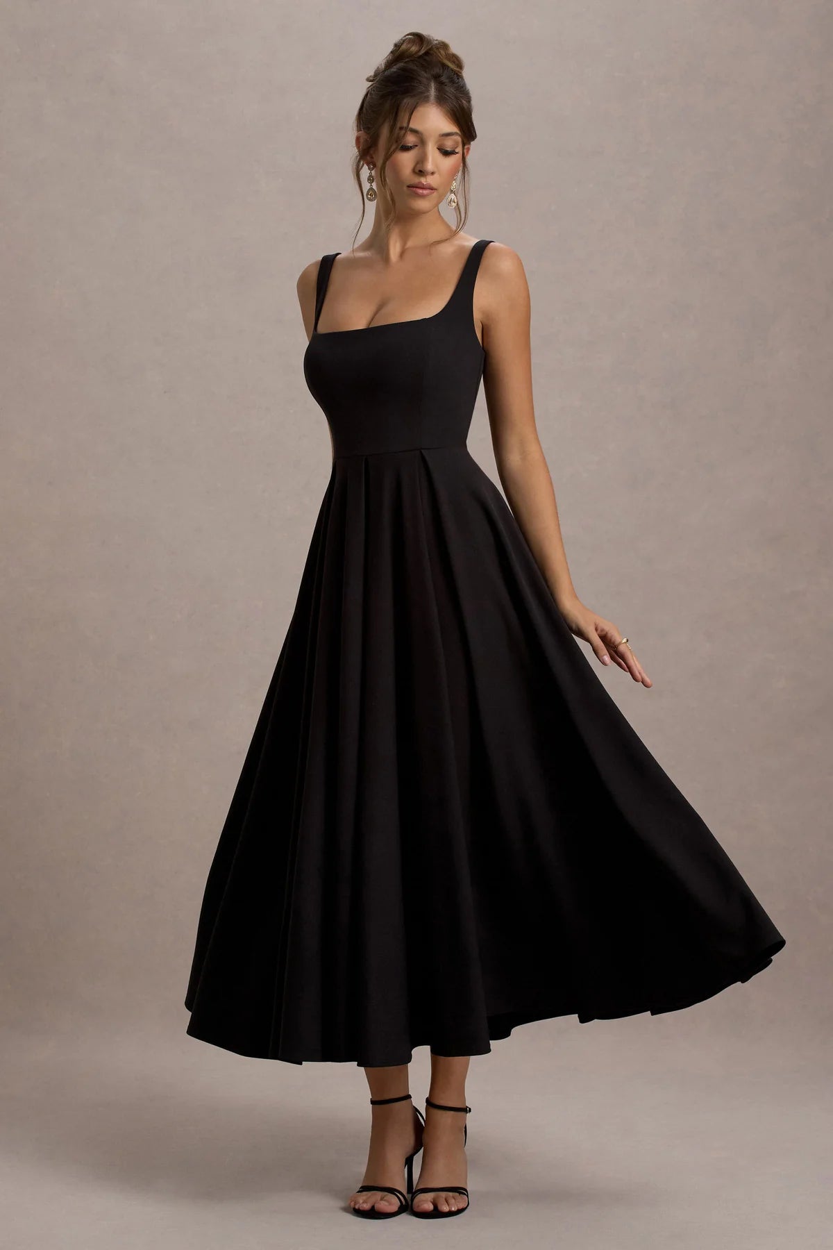 The Luma Midi Dress- Noir