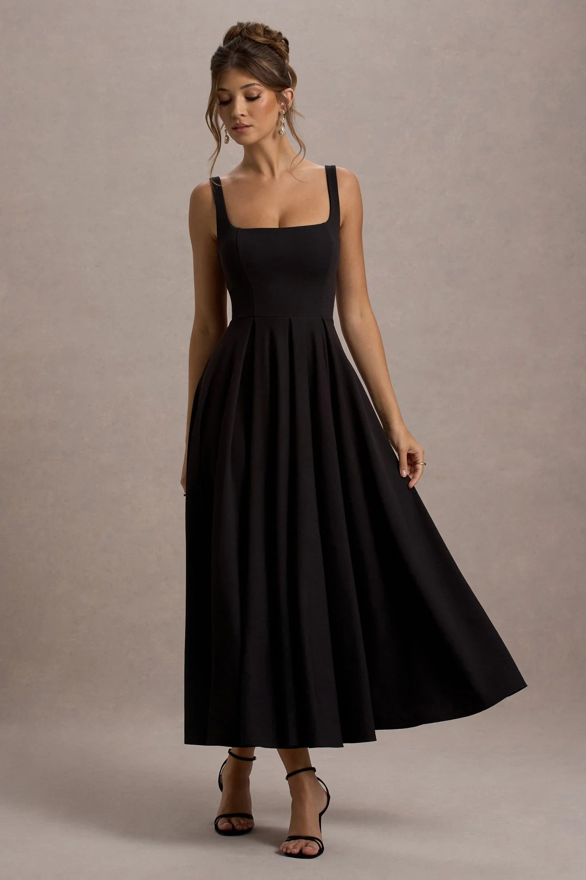 The Luma Midi Dress- Noir
